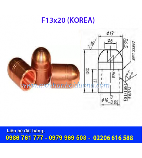 Điện cực hàn bấm F13x20